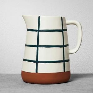 Stoneware Pitcher - Blue Grid - Hearth & Hand™ with Magnolia