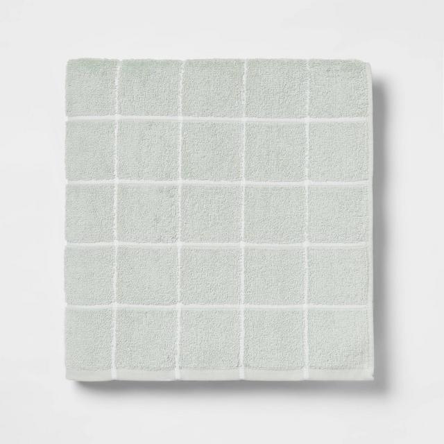 XL Everyday Grid Bath Towel Mint - Room Essentials™