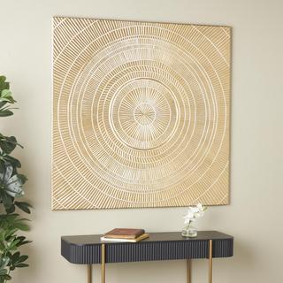 Geometric Handmade Intricately Carved Radial Wall Decor