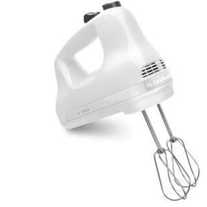 KitchenAid KHM512WH 5-Speed Ultra Power Hand Mixer, White, 8x7x5