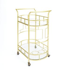 FS1133B-COM - Silverwood FS1133B-Com Sinclair 2-Tier Serving Cart, Gold