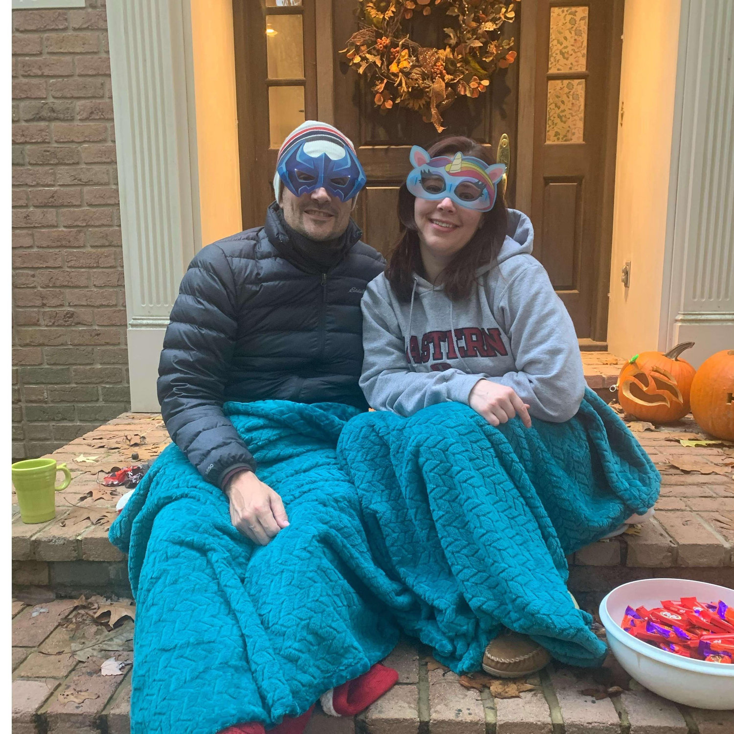 Handing out Halloween Candy in Salem- So many trick-or-treaters!