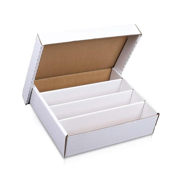 Collector's First Pick Premium 3200 Count Storage Box 4 Row Monster - 200 Pound Test Strength - Trading Card Cardboard Box For Football, Basketball, Baseball & Gaming Cards - 1 Box - MADE IN THE USA