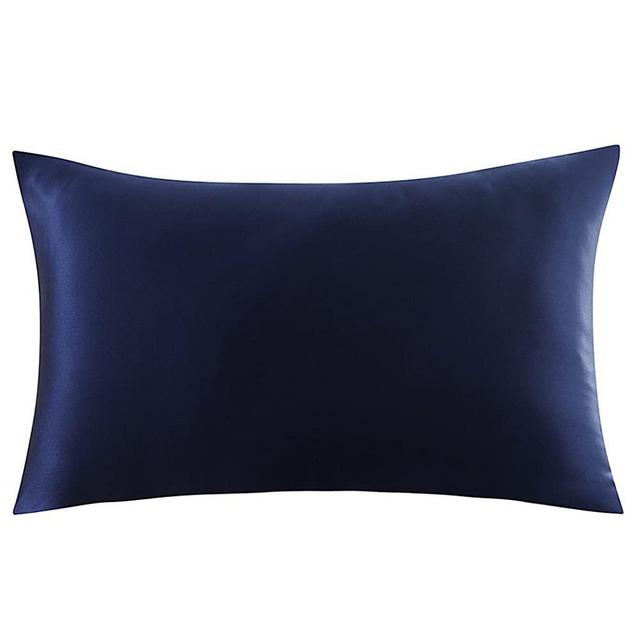 ZIMASILK 100% Mulberry Silk Pillowcase for Hair and Skin Health,Both Side 19 Momme Silk,1pc (Standard 20''x26', Navy Blue)