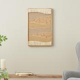 Abstract Handmade Horizontal Mixed Media Wall Decor