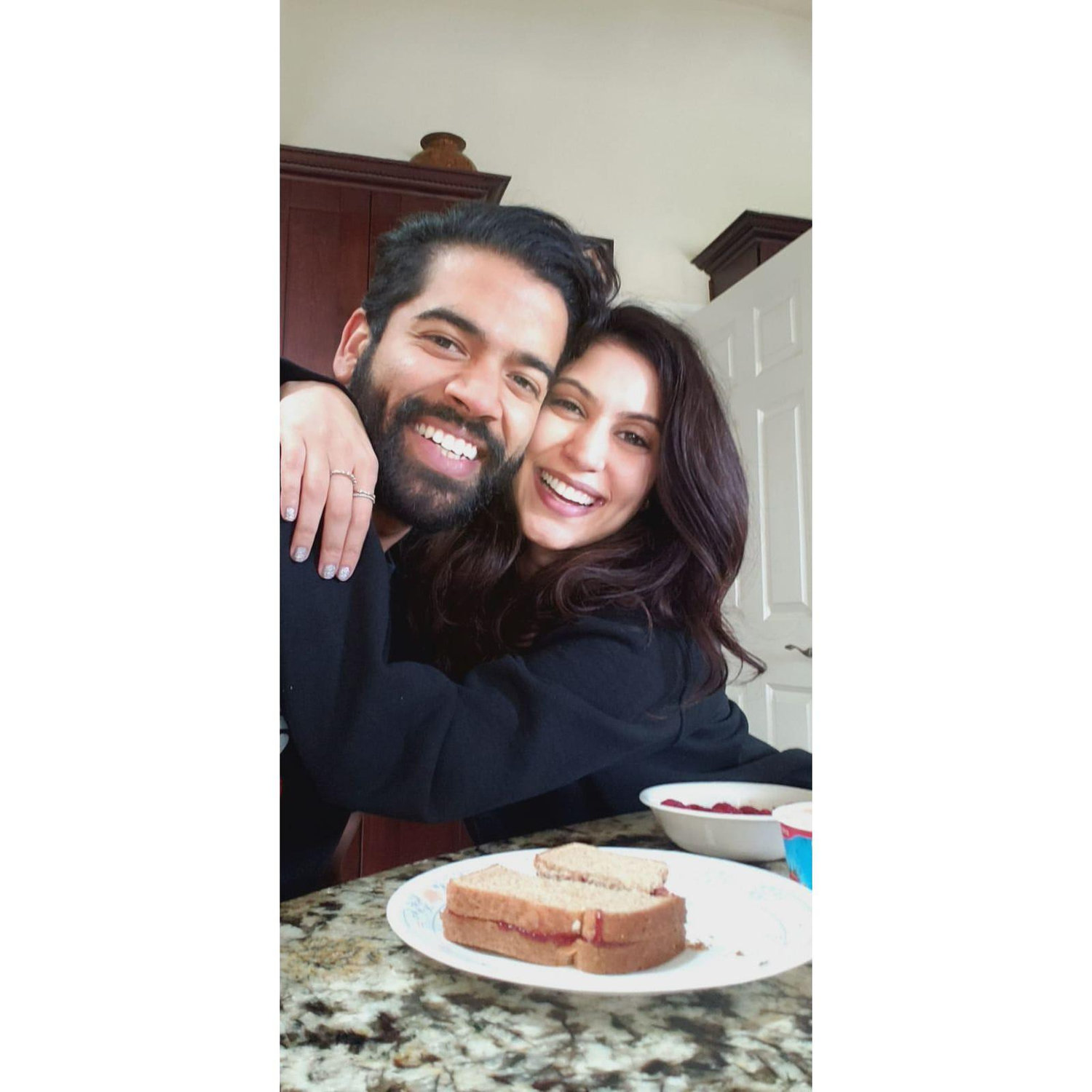 From our first photo to our forever snack — PB&J will always be our go-to!