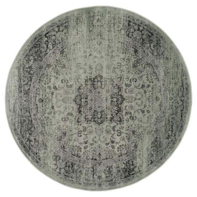 Simon Vintage Inspired Rug - Green (6' Round)- Safavieh