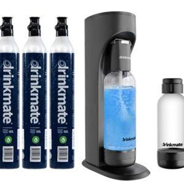 Drinkmate Sparkling Water and Soda Maker, Carbonates ANY Drink, ULTIMATE BUNDLE