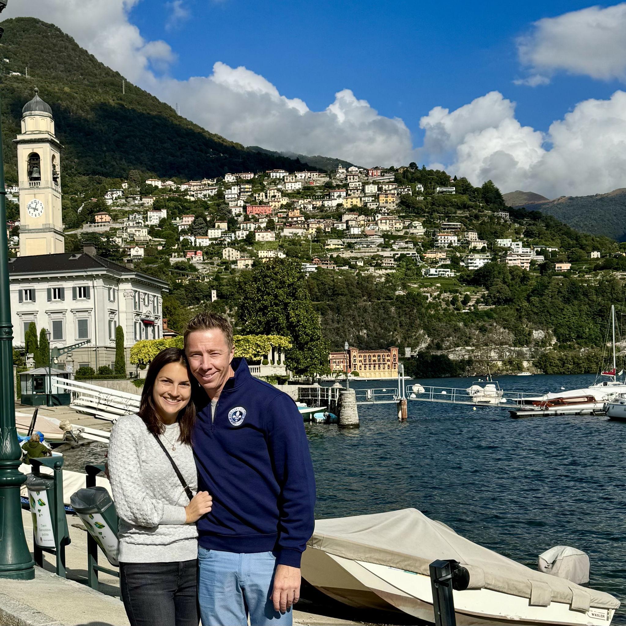 Ally's first excursion as a plus-one exploring Lake Como