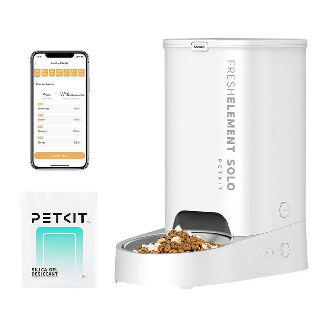 PETKIT Automatic Cat Feeder, 2.4G WiFi Automatic Dog Feeder, App Control Pet Food Dispenser with Triple Fresh-Lock System, Up to 10 Meals Per Day, Schedule Feeding, Food Shortage Alert, 3L Capacity