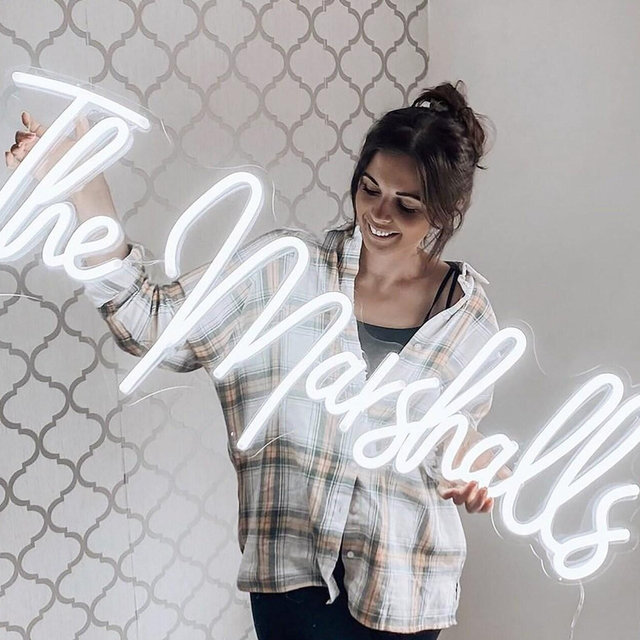 Custom Last Name Neon Sign Wedding for reception, Led Lights Neon Sign Wedding Decor, Neon Sign Custom, Custom Family Name Sign, Home Decor