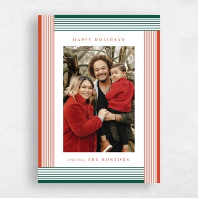 Orange Standard Holiday Card - Laughton Portrait