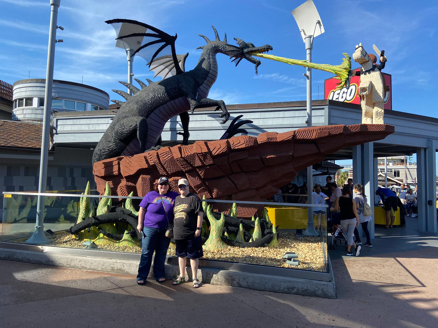 Visiting Disney Springs LEGO Store. The LEGO models were amazing!!