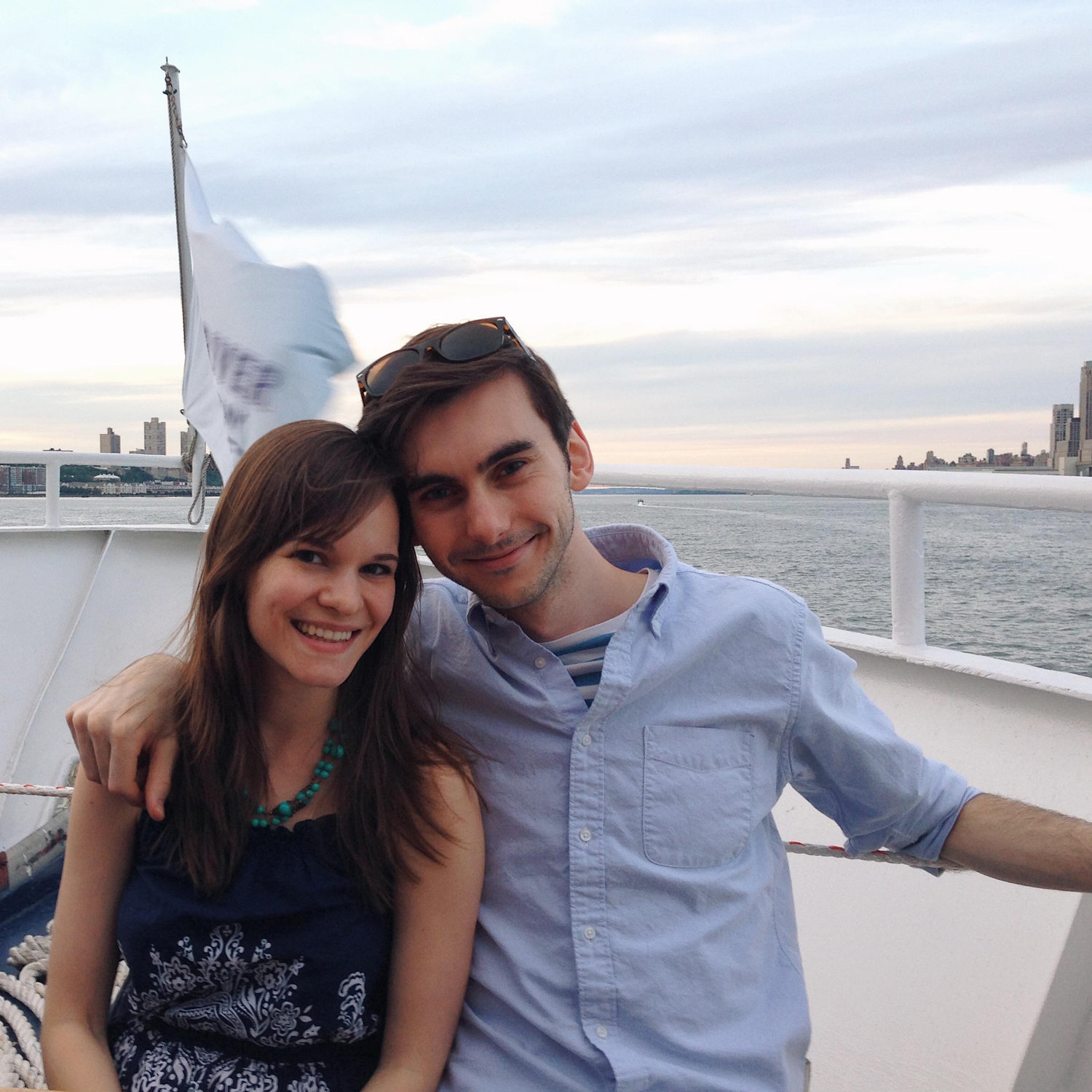 NYC – Happy and full on a Hudson River lobster boat (2014)
