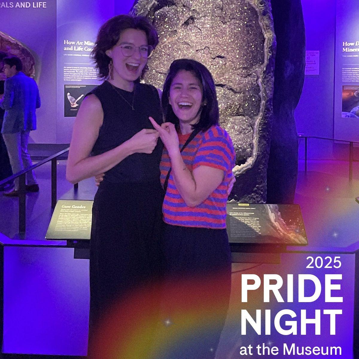 Pride Night 2025 at the Museum of Natural History, in our favorite room! (The Gemstone room)