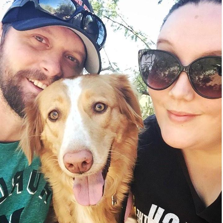 Family "dog day" at the desert botanical garden in Phoenix, AZ. November 2016.