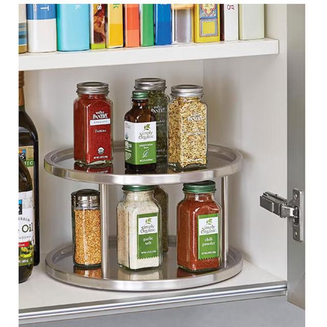2-Tier Stainless Steel Lazy Susan