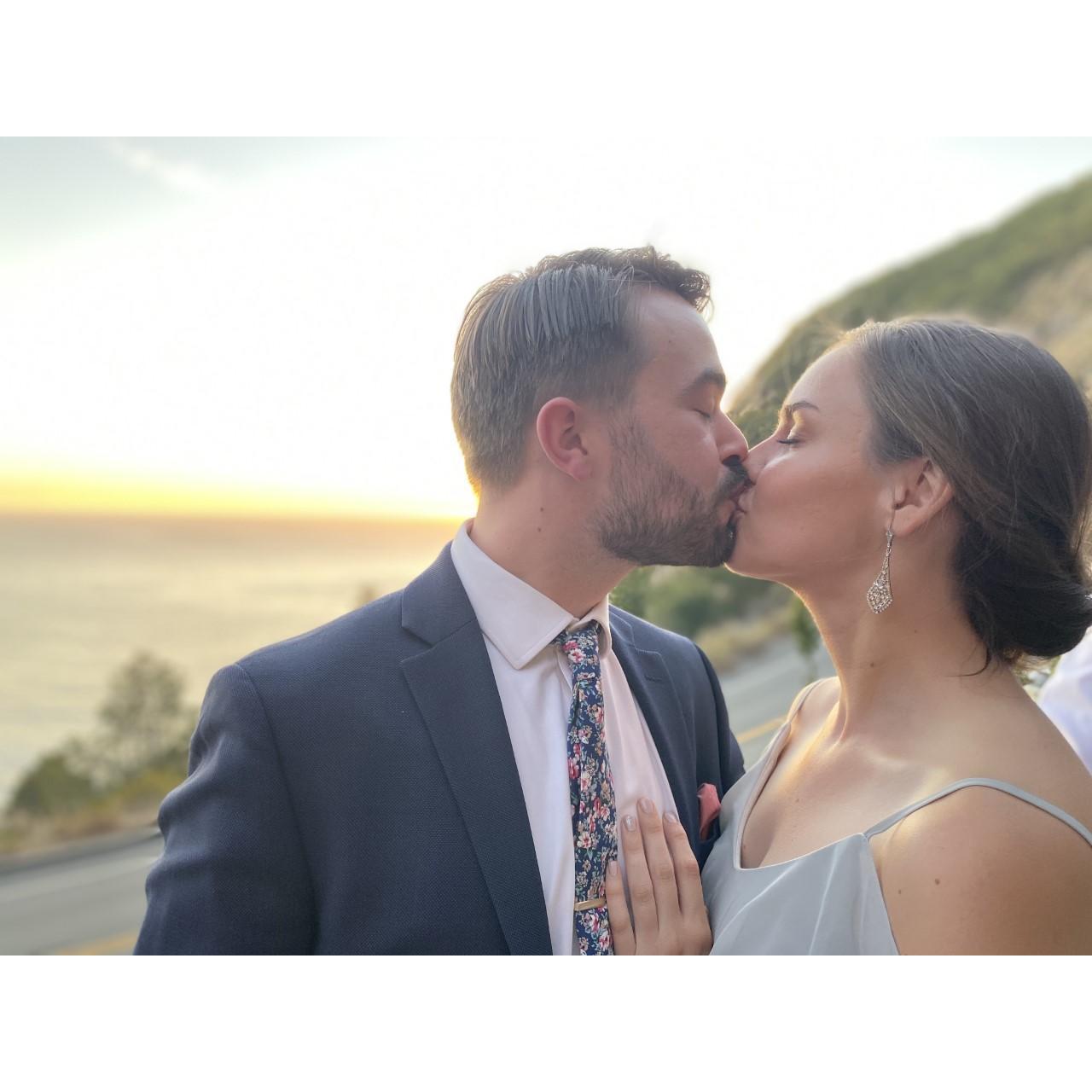 At Lauren's Matron of Honor, Sarah's, wedding in Big Sur.
