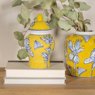 Lilia Decorative Ceramic Ginger Jar with Domed Lid