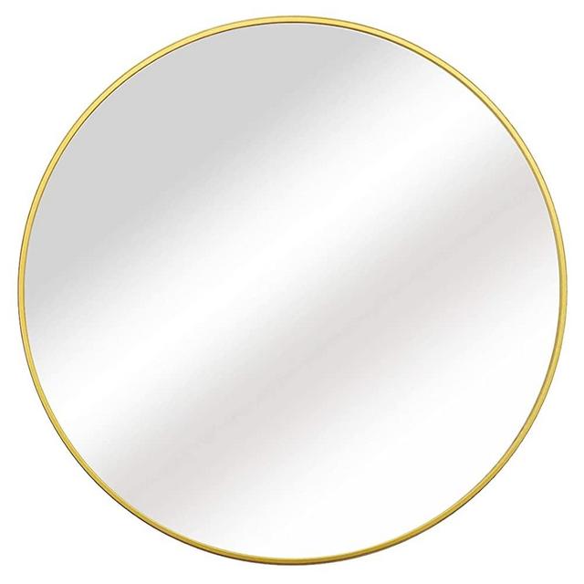 Round Mirror, 48" Large Circle Wall Mirror Decor for Bedroom, Washrooms, Living Rooms & Entryway ,Gold