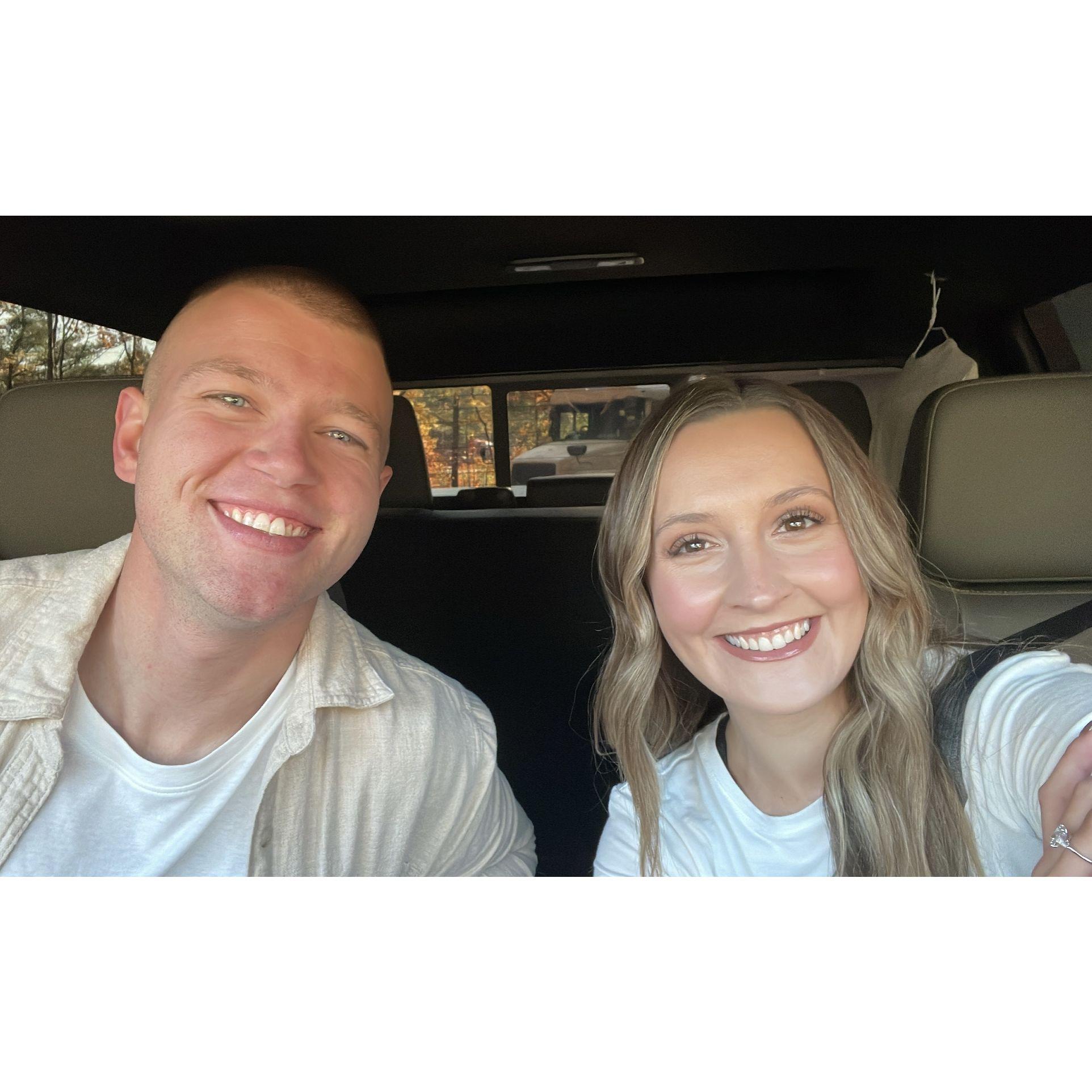 Road trip partners for life; this was the day of our engagement photo session!
