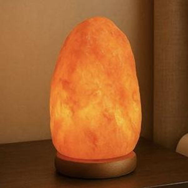 Needs&Gifts Himalayan Salt Lamp with Dimmer Cord and 2 Bulbs, Natural Crystal Rock Lamp for Relaxing Warm Light, Handcrafted from Himalayan Pink Salt