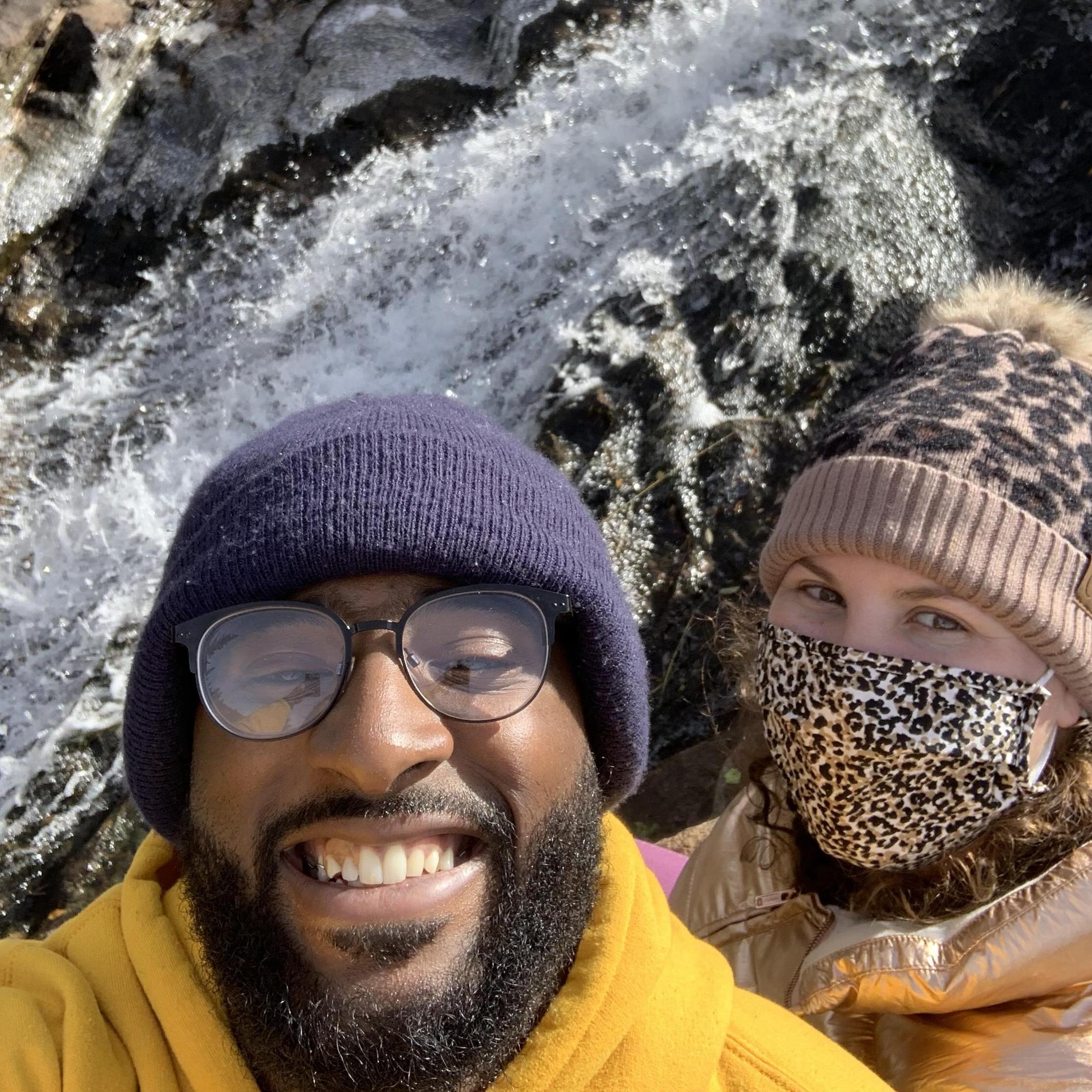From one of our many hikes the day of our engagement!
