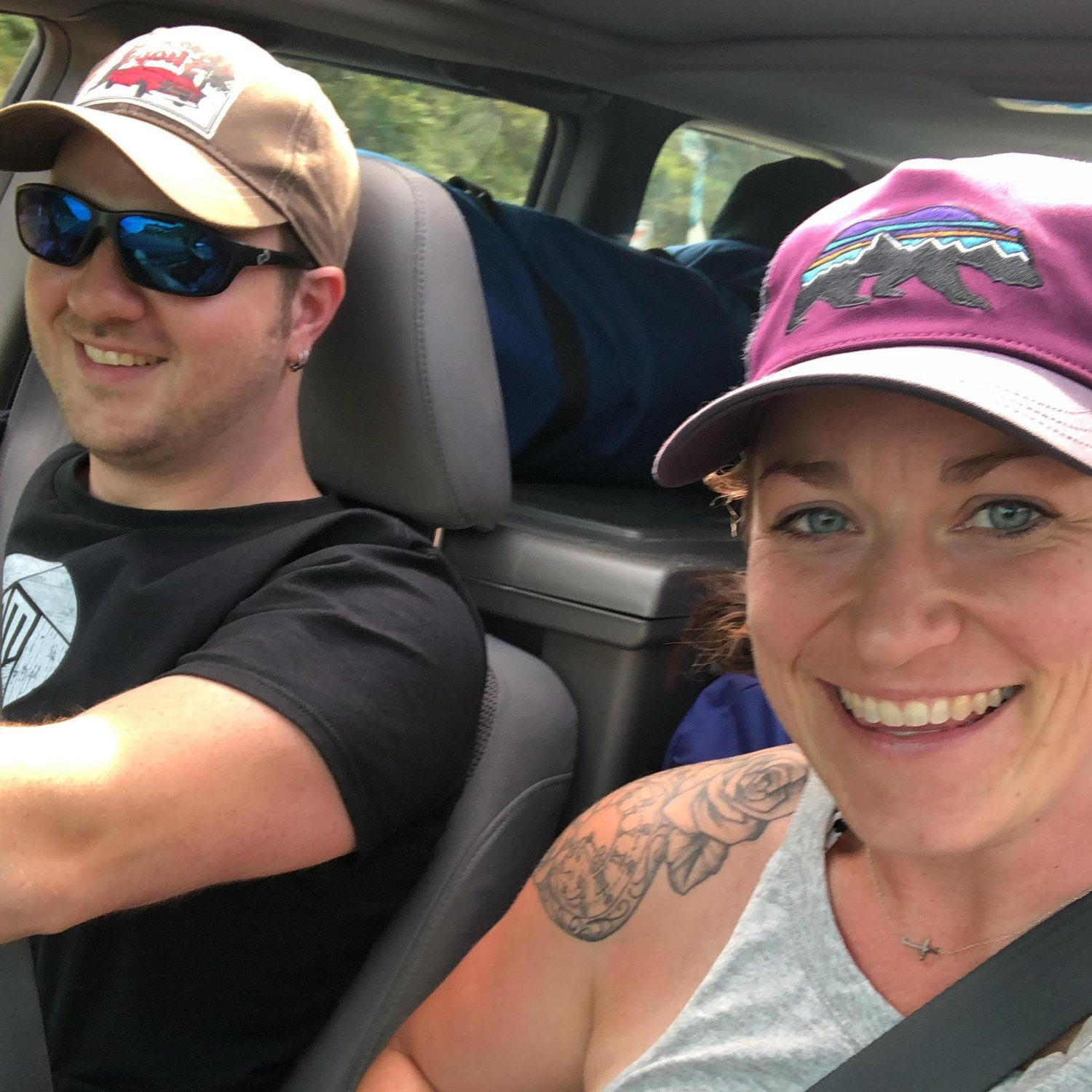 Packed up and on the road for our Labor Day camping weekend with friends!