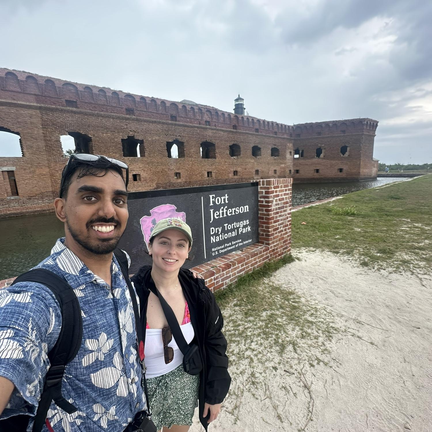 A picture from the day we got engaged at Dry Tortugas National Park!