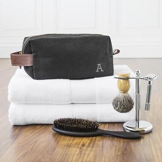 Personalized Men's Black Dopp Kit