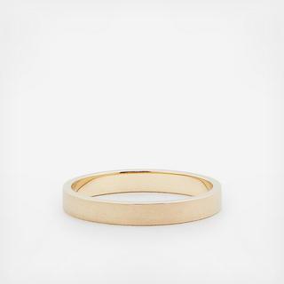Men's Flat Matte 3mm 14K Wedding Band