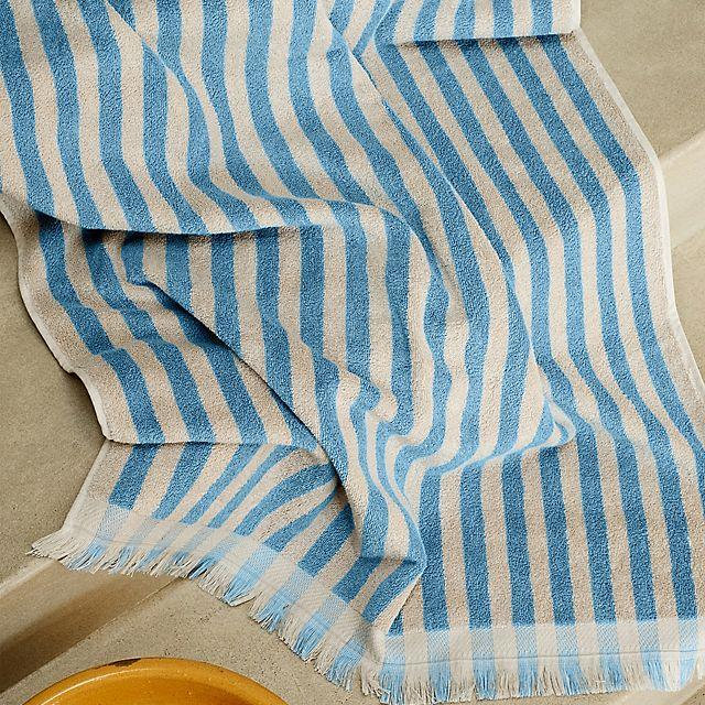 Piglet in Bed Pembroke Stripe Cotton Towel Collection