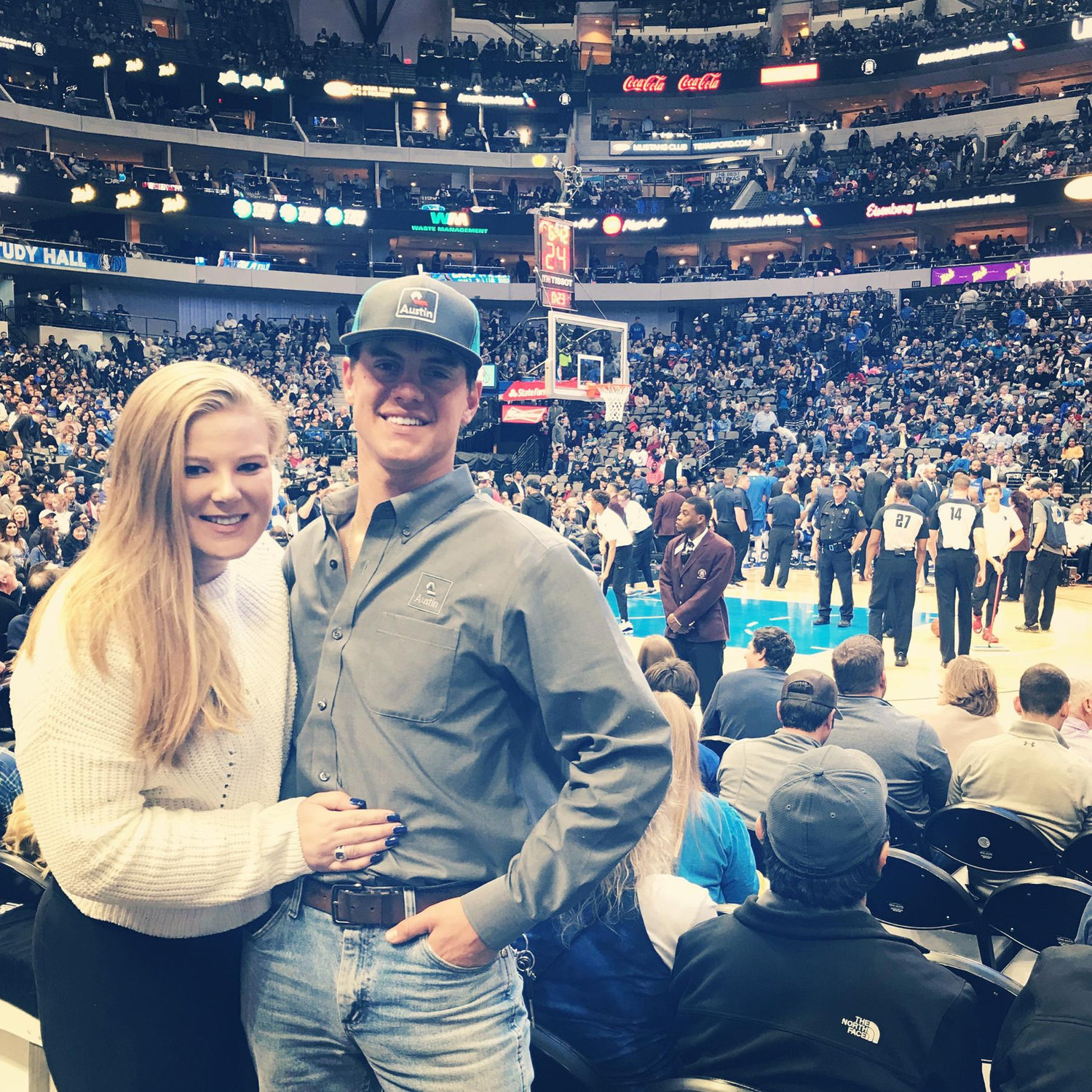 Floor seats at the Dallas Mavericks game - 2018