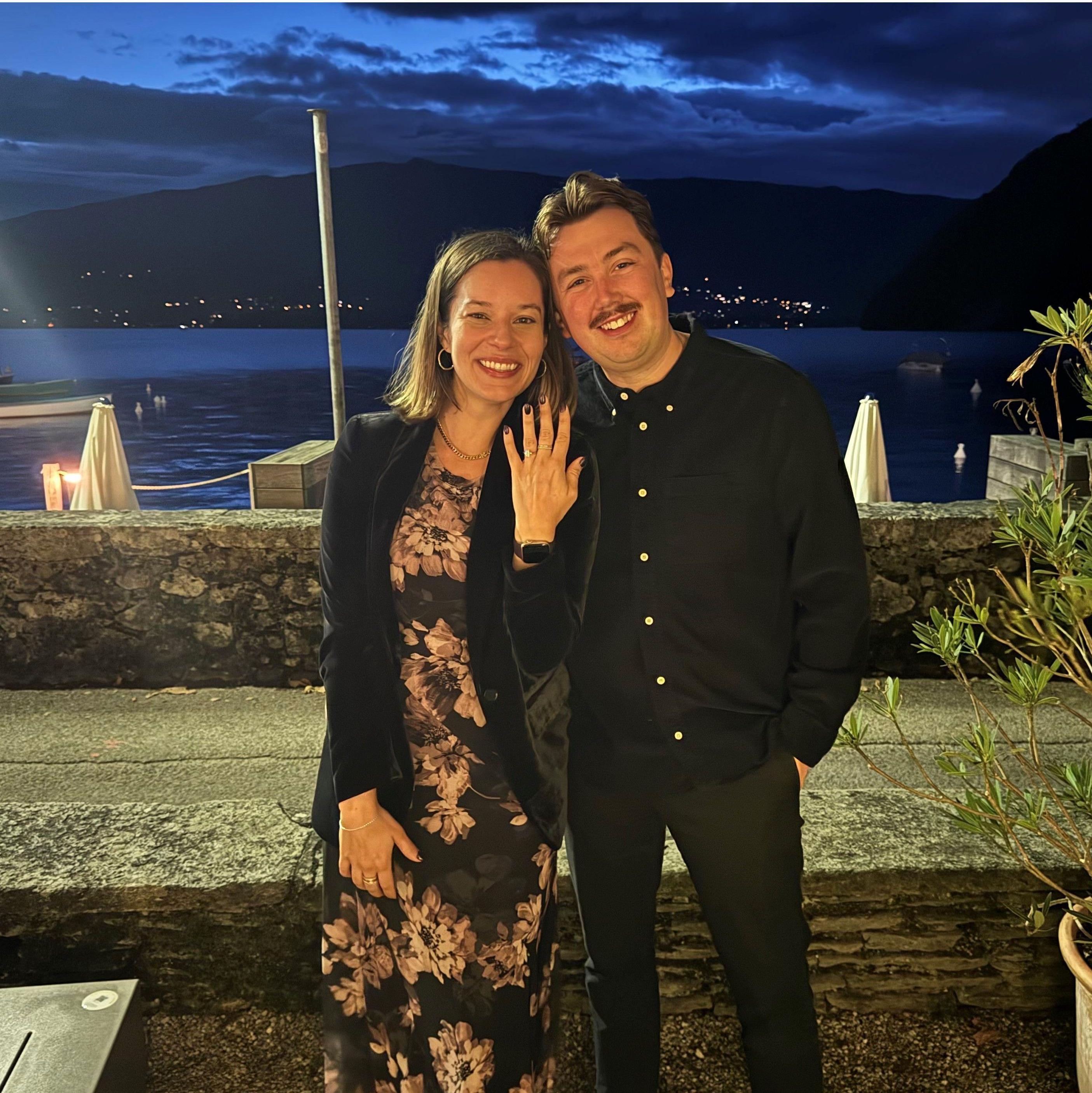 The couple got engaged on 10/6/2024 in Annecy, France!