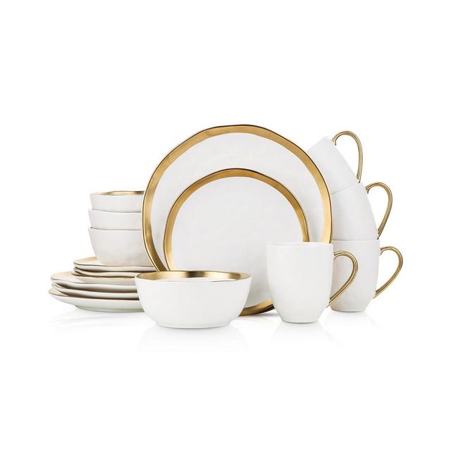 Stone Lain Florian 16 Pieces Dinnerware Set, Service For 4