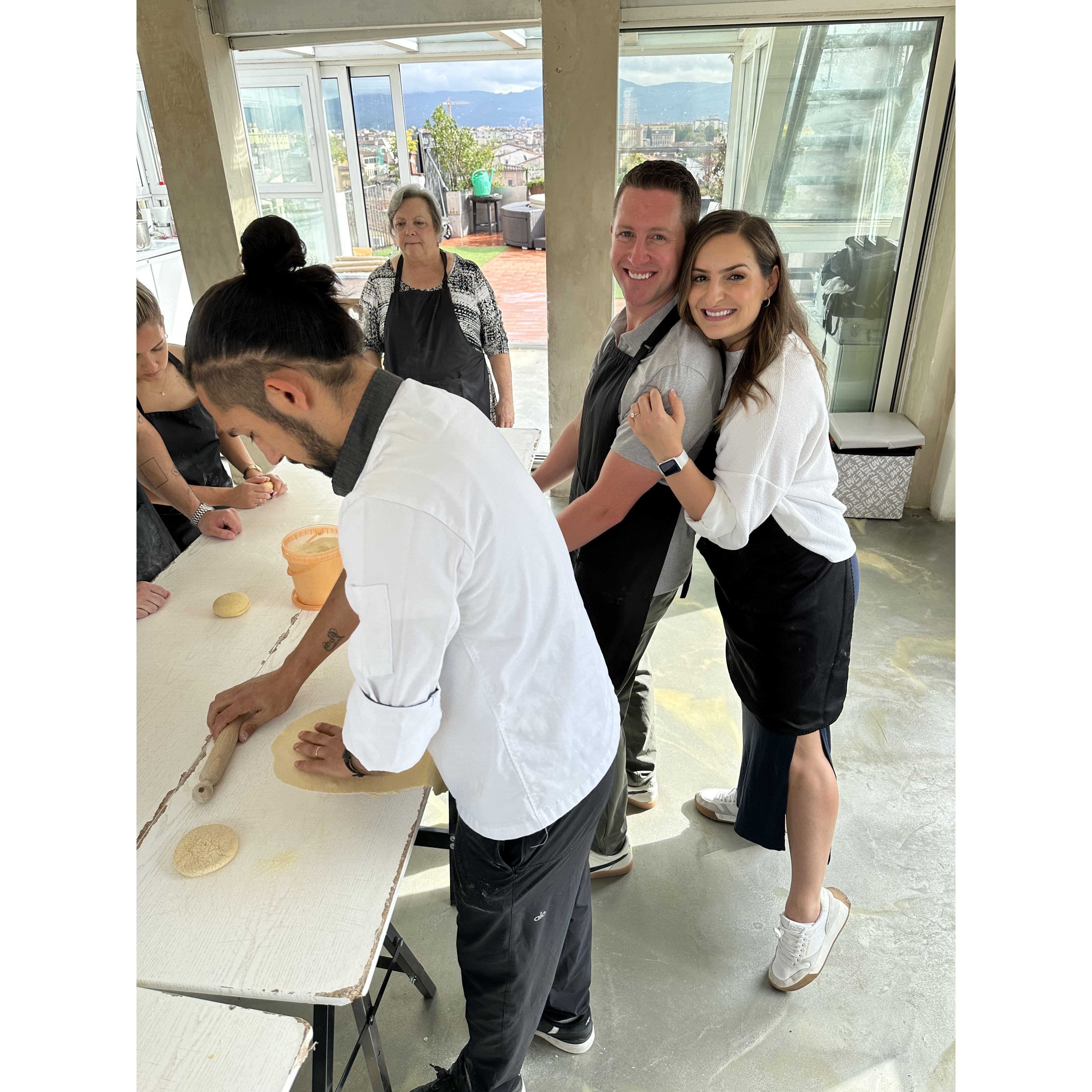 Making pasta is not as easy as it looks! But we enjoyed learning the process in Florence, Italy!