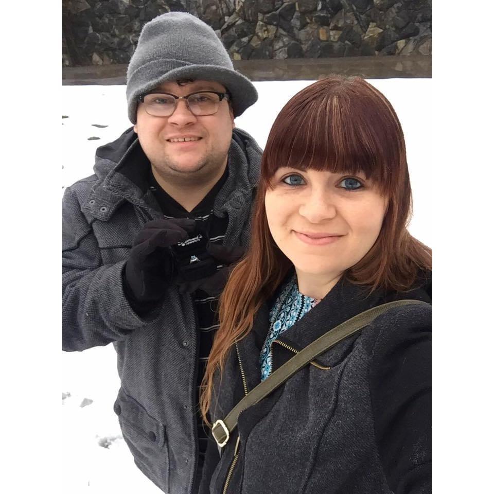 Our 8 year anniversary at the Biltmore. Where he proposed! “Wanna take a selfie in the snow?”