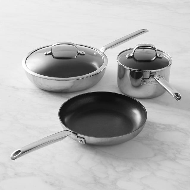 Williams Sonoma Professional Stainless-Steel Nonstick 5-Piece Cookware Set