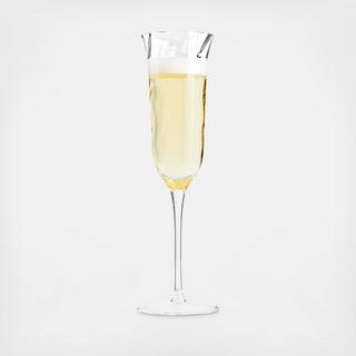 Lucia Optic Champagne Glass, Set of 4