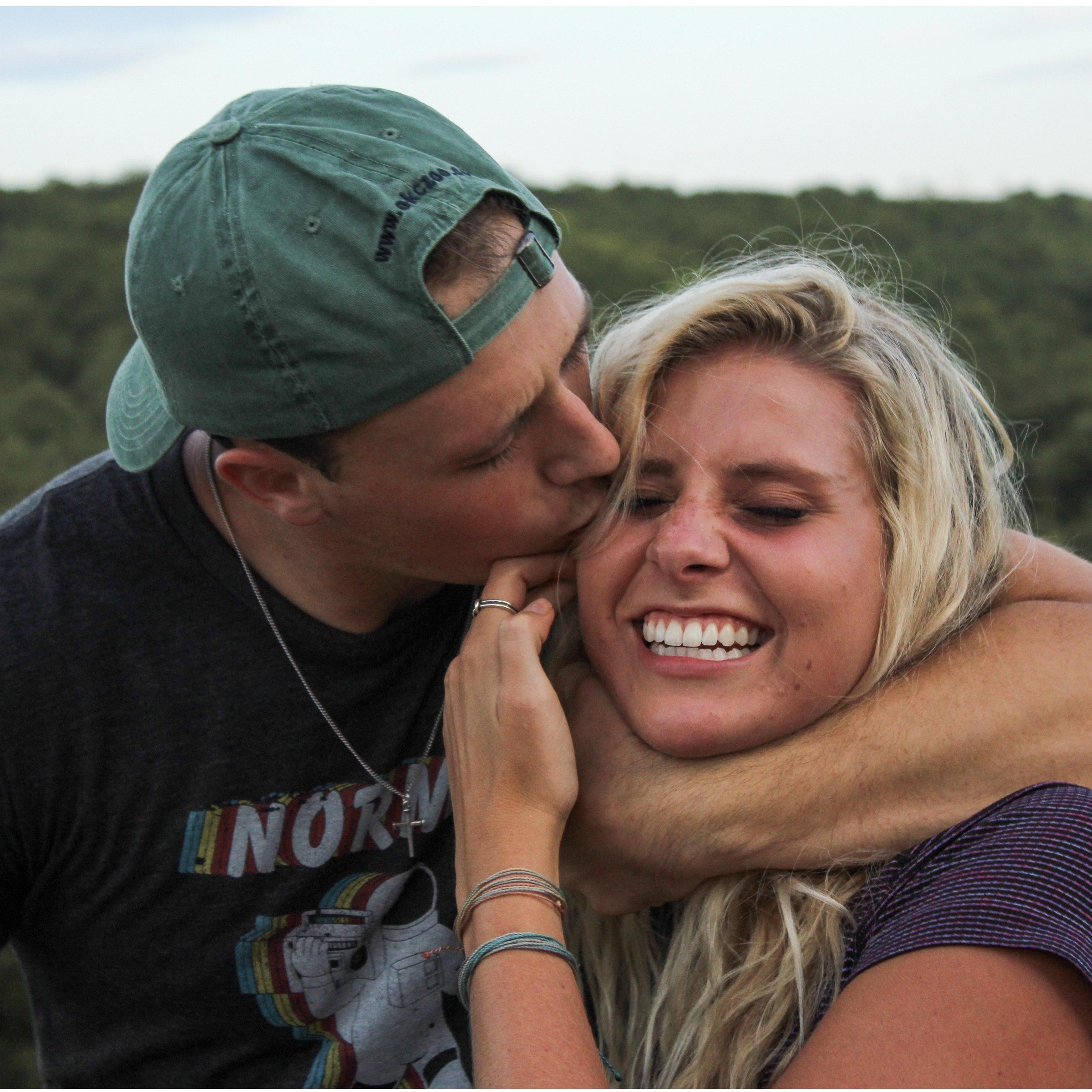 At the annual Norman YoungLife retreat. One of our favorite things in college was serving as YoungLife leaders!