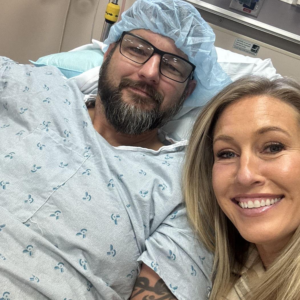2nd surgery together...he's lucky I'm a nurse