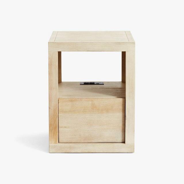Cayman 16" Charging Nightstand, Biscotti