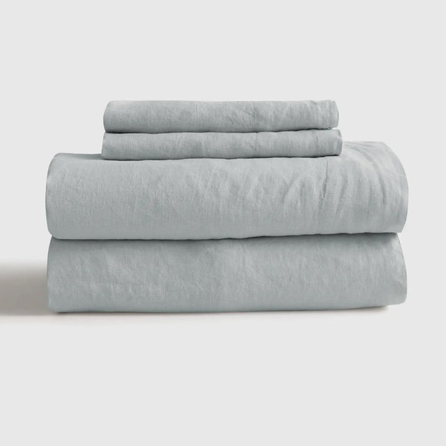 European Linen Sheet Set - size: full, color: mist