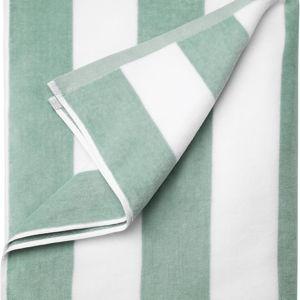 LULUHOME Large Oversized Beach Towel - Big Cotton 36 x 70 Inch Striped Pool Towel, Large Cabana Soft Swimming Towel for Adult Men Women,Teal