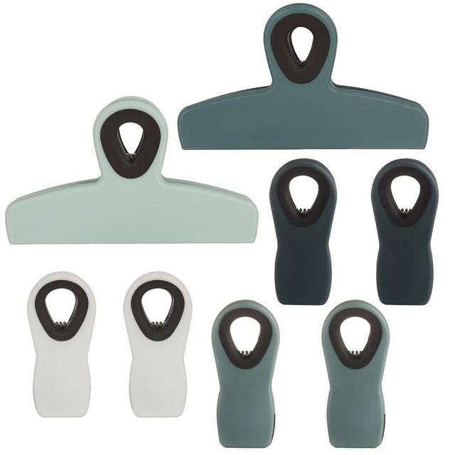 8 Parks Chip Clips Bread Clips Bag Clips Magnetic Clips Chip Clip Chip Clips Bag Clips Food Clips Clips for Food Packages Chip Bag Clip (8pcs Green)