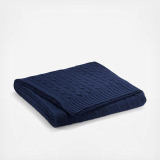 Cabled Cashmere Throw Blanket