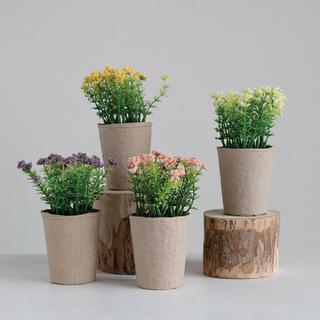 4-Piece Faux Blooming Plant Set