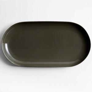 Hudson Natural Stoneware Platter + Reviews | Crate & Barrel