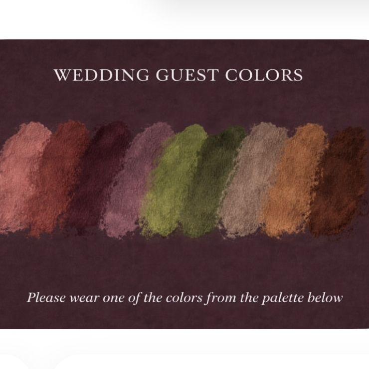 Wedding Guest Colors