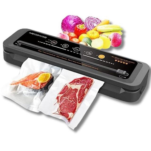 MegaWise Powerful and Compact Vacuum Sealer Machine One-Touch Automatic Food Sealer